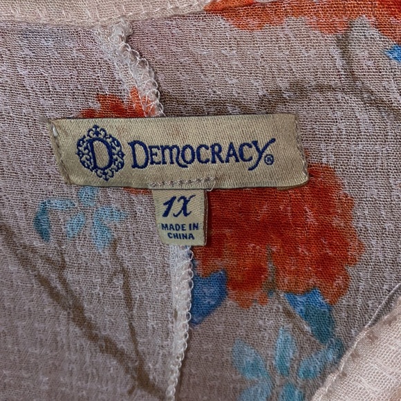 1X Democracy floral button down shirt - Picture 3 of 3